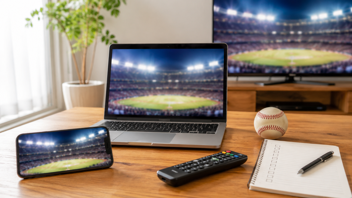 プロ野球交流戦をDAZNで視聴するイメージ